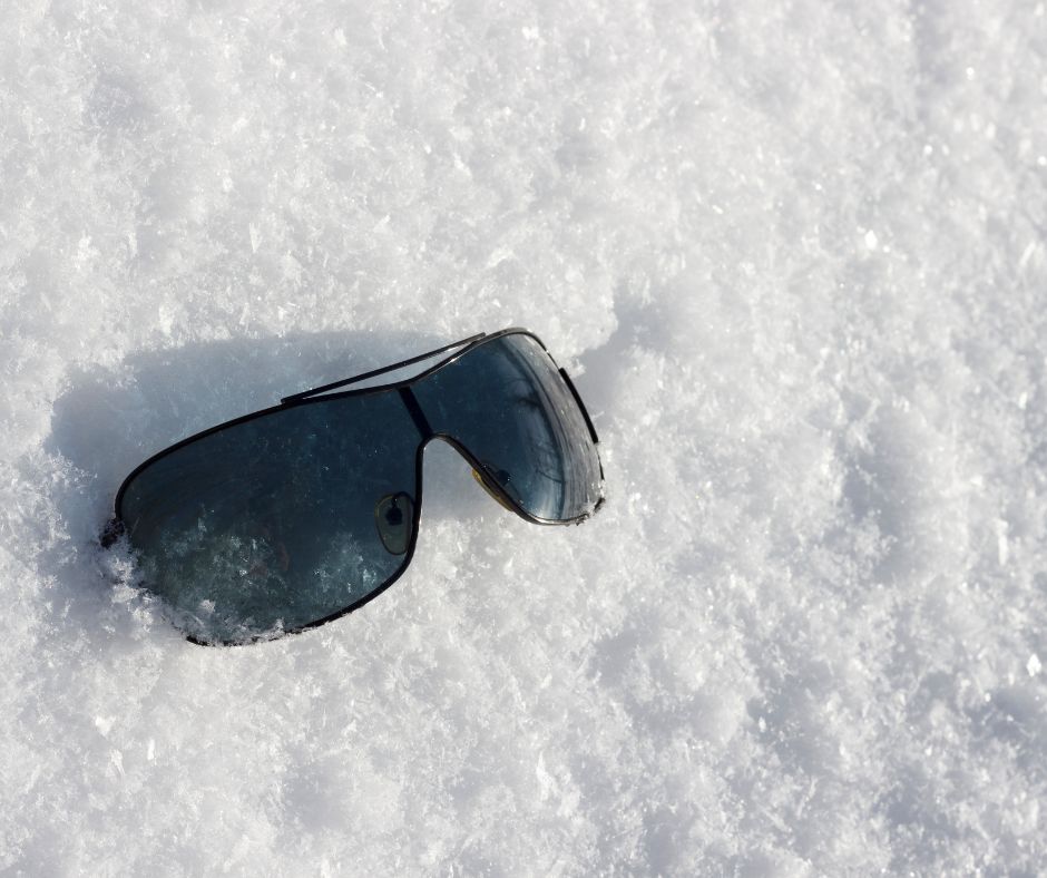 gafas de sol en invierno